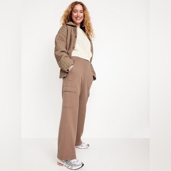 Old Navy High-Waisted SoComfy Cargo Wide-Leg Sweatpants Size XL - Picture 3 of 14